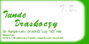 tunde draskoczy business card